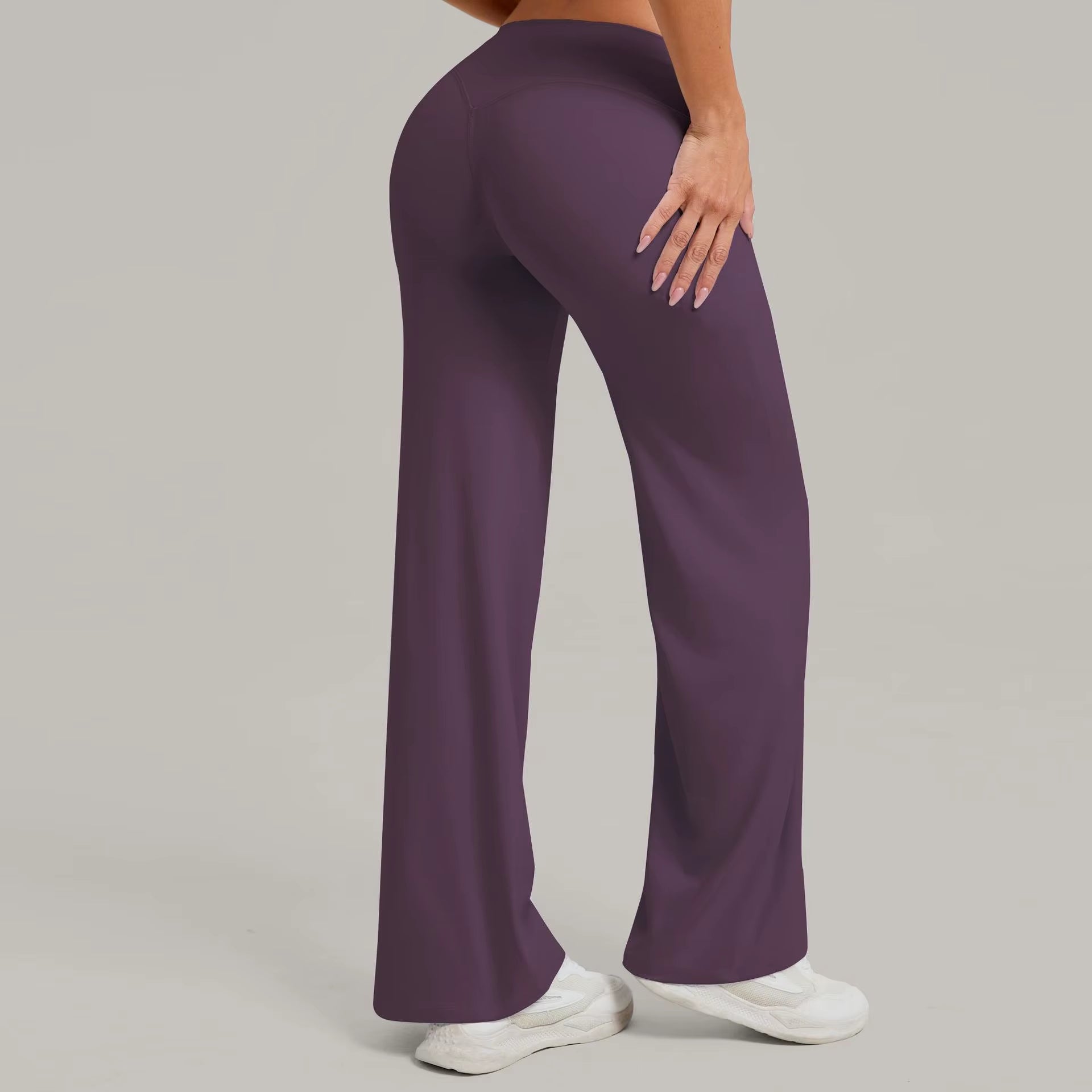 Women'S Pilates Straight Yoga Pants Versatile Loose Wide-Leg Running Sports Fitness Hip-Lifting Pants